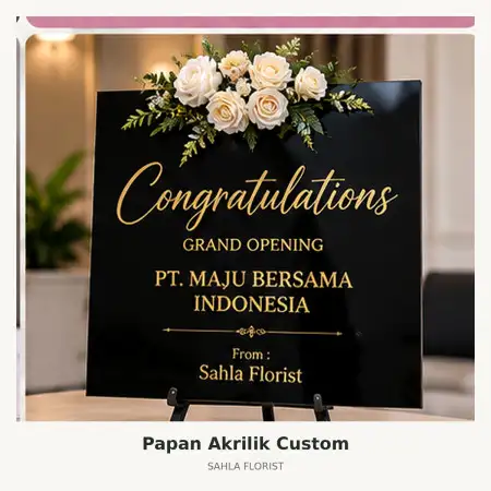 Papan Bunga Akrilik Deiyai